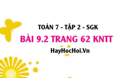 Bài 9.2 trang 62 Toán 7 Tập 2 Kết nối tri thức